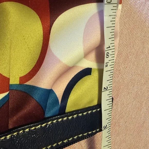 Coach Y2K Satin Wristlit Bag Colorful Pattern Wristlist Clutch Hand And Purse - Picture 6 of 7